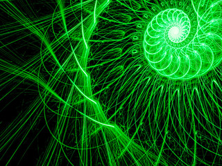 Wall Mural - spiral of twisted lines - abstract digitally generated image
