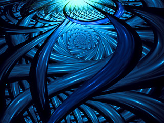 Wall Mural - spiral and curls - abstract digitally generated image