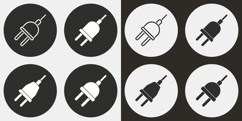 Canvas Print - Plug icon set.