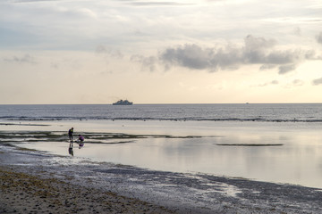 Sticker - sunrise at the Dumaguete beach in the Philippines