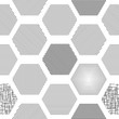 Abstract seamless geometric background with hexagons with different texture, hatching