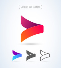 Vector Abstract Arrow Logo Design. Application Icon Template