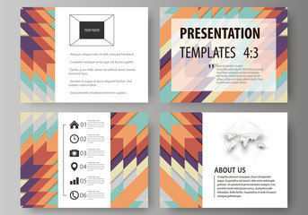 Wall Mural - set of business templates for presentation slides. abstract vector layouts in flat design. tribal pa
