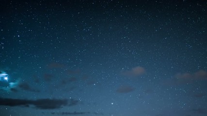 night sky stars and moon 01 time lapse clouds
