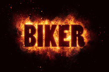 Biker Fire Text Flames Explosion Explode Festival Banner