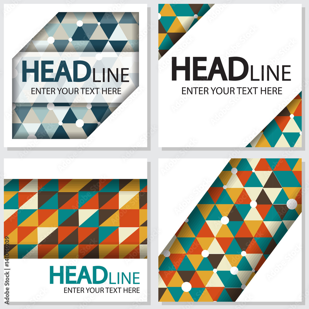 Low Poly Flyer style background Design Template Stock Vector | Adobe Stock