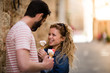 © ReeldealHD images - Young female eating gelato with boyfriend