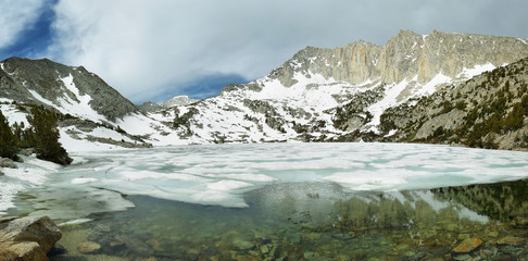 Iced Ruby lake, California