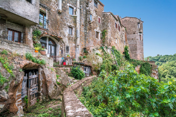 Scenic sight in Calcata, Viterbo Province, Lazio, Italy