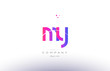 my m y  pink modern creative alphabet letter logo icon template