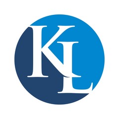 Wall Mural - k and l logo vector.