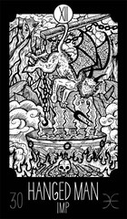 Wall Mural - Hanged Man. Imp. Tarot card Major Arcana. See all collection in my portfolio