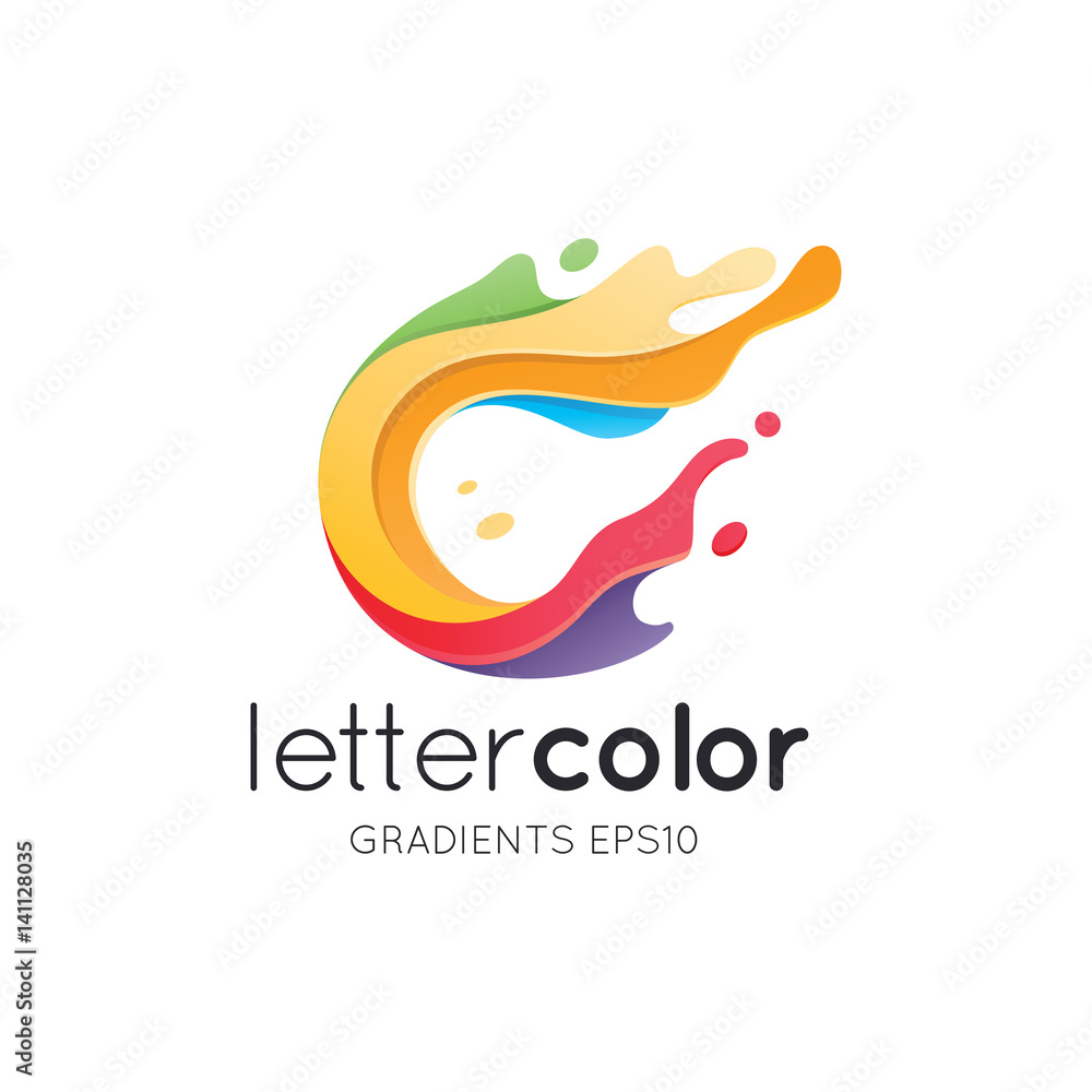 Colorful Letter C Logo Template Stock Vector | Adobe Stock
