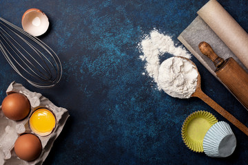 Wall Mural - Ingredients and utensils for baking