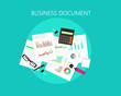 © prabowo - Business documents and accounting officer tools on top of table