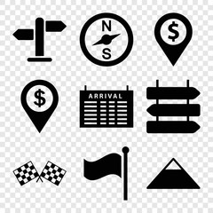 Poster - Set of 9 destination filled icons
