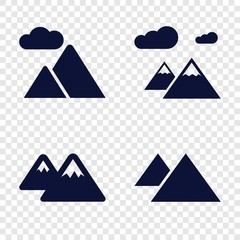 Wall Mural - Set of 4 terrain filled icons