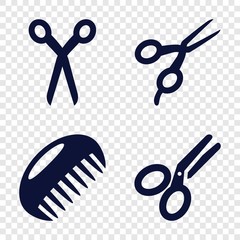 Sticker - Set of 4 scissor filled icons