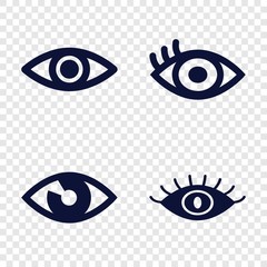 Wall Mural - set of 4 eyeball filled icons