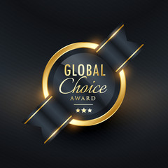 global choice award label and badge design