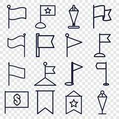 Wall Mural - Set of 16 pennant outline icons