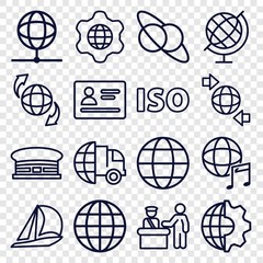 Poster - Set of 16 international outline icons