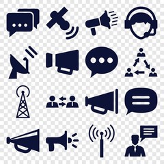 Poster - Set of 16 communicate filled icons