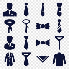 Wall Mural - Set of 16 tie filled icons