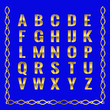© Oleksandr - Vector golden alphabet. Golden letters.