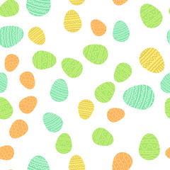 Wall Mural - Colorful easter egg with ornament texture seamless pattern