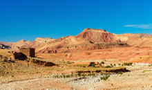 Landscape Of The High Atlas Mountains Between Ait Ben Ali And Bou Tharar, Morocco