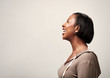 © grinny - Happy black woman face profile