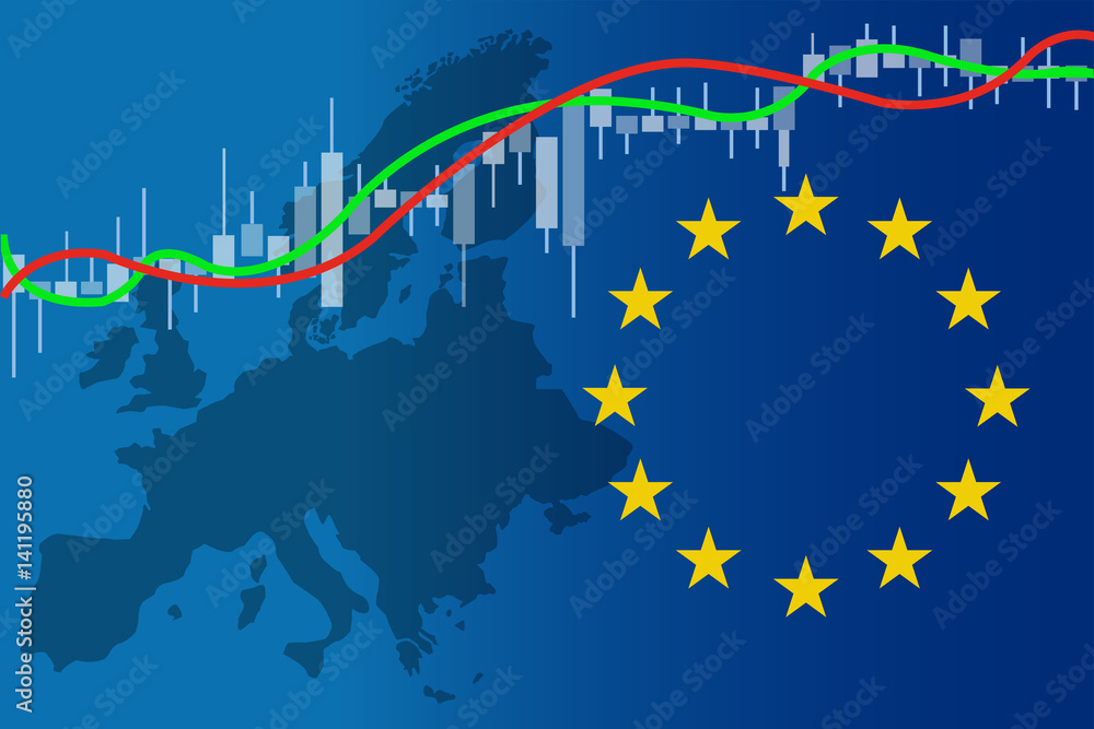 economy europe financial growth rising - obrazy, fototapety, plakaty 
