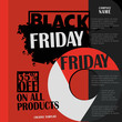 Black Friday, Big Sale, creative template on flat design