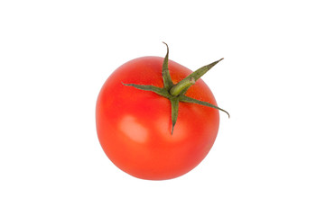 fresh tomato on white background