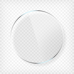 Round Glass Plate with Shadow