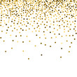 Abstract festive background with golden confetti. A square template with glitter to create posters, flyers for celebrations and sales.