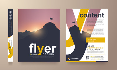 Wall Mural - poster flyer pamphlet brochure cover design layout space for photo background, vector template in a4