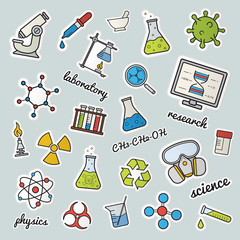 Wall Mural - chemical lab patches