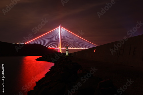 Poster New bridge of Istanbul, Yavuz Sultan Selim Bridge with long exposure