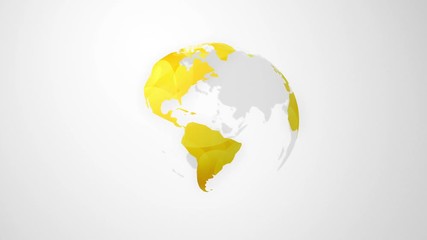 Wall Mural - yellow world rotate loop abstract earth