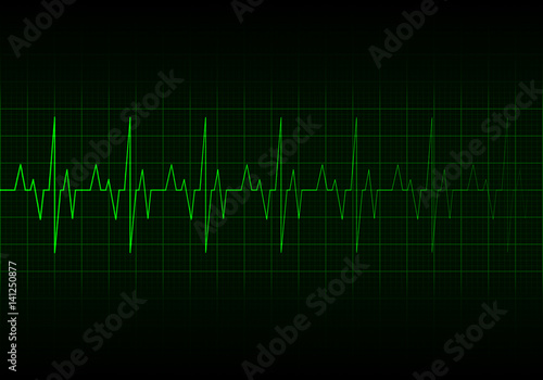Photo  Heart beats cardiogram - Vector