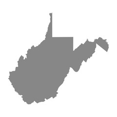 Wall Mural - map of the U.S. state of West Virginia 