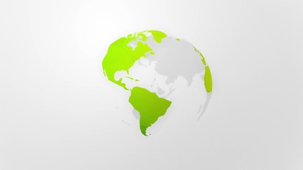 Wall Mural - Light green earth spinning globe