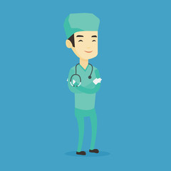 Poster - Young confident surgeon with arms crossed.