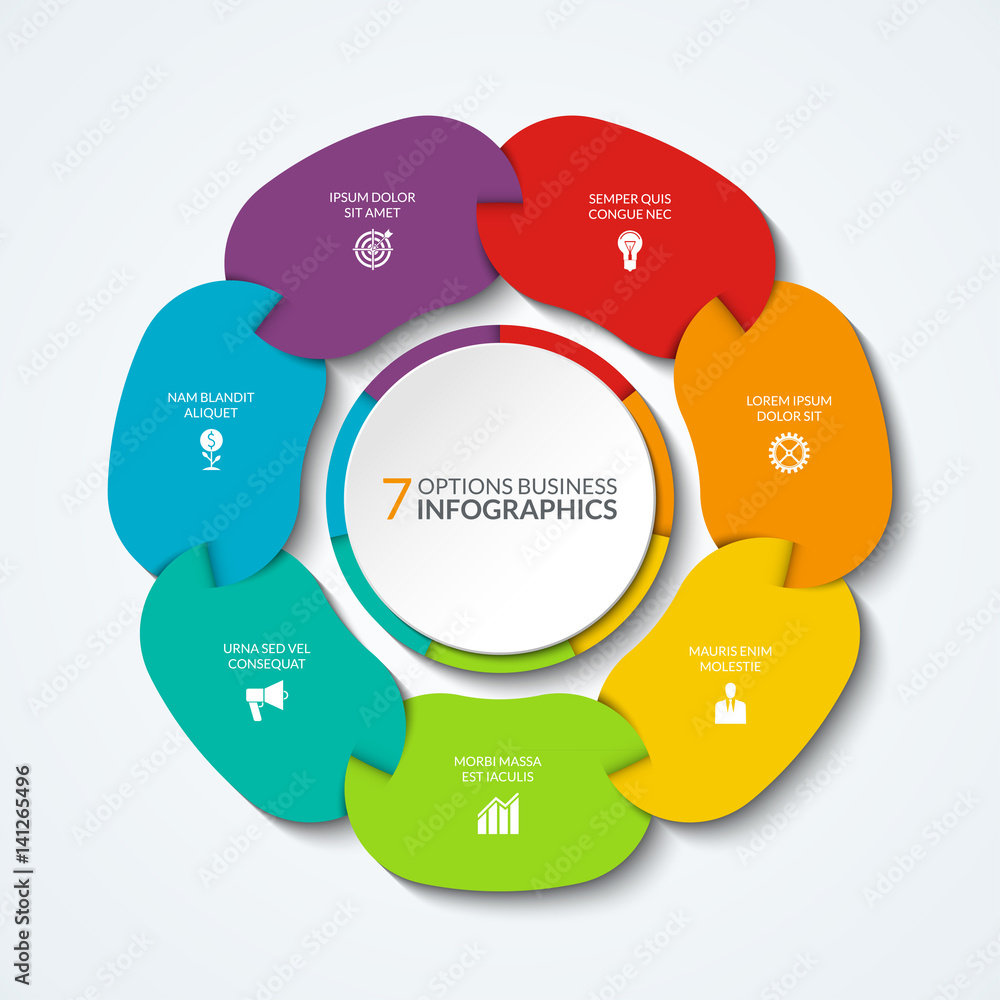 Infographic pie chart. Vector circle template that can be used for ...