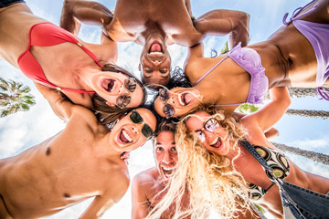 Wall Mural - Group of friends portrait