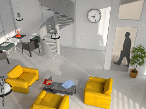 Bureau En Entreprise : Intérieur bureau concept chef d entreprise et homme d affaires