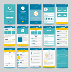 Mobile Screens With UI Set