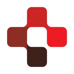 Wall Mural - cross logo vector.